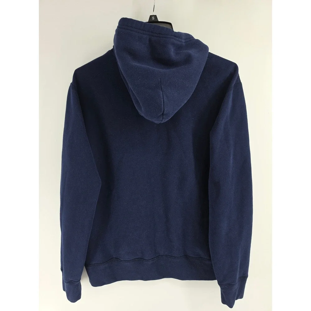 Polo Ralph Lauren Mens Navy Blue Fleece Pullover Hoodie Red Pony Logo Large